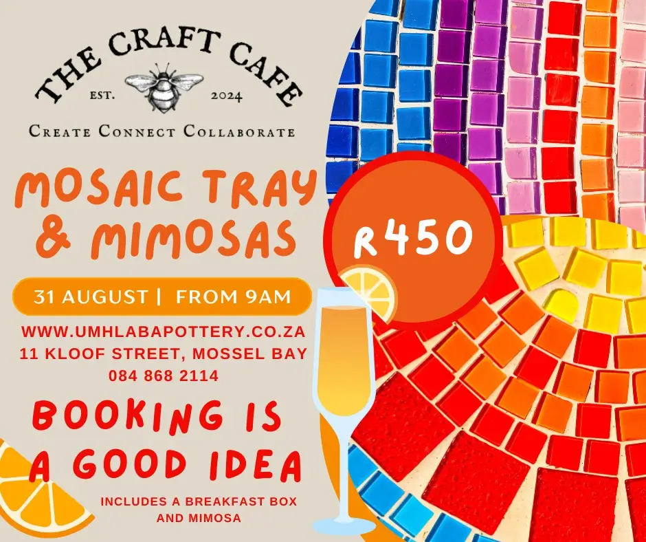 mosaic tray & mimosas